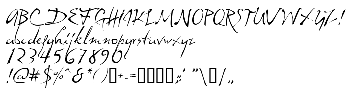 Die Vorschau der Schrift Dali