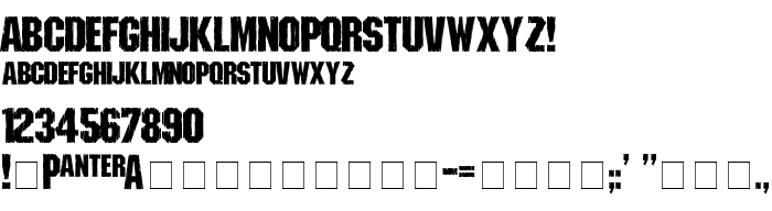 Die Vorschau der Schrift Shredded