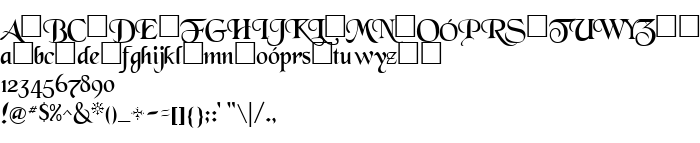Die Vorschau der Schrift BlackChancery