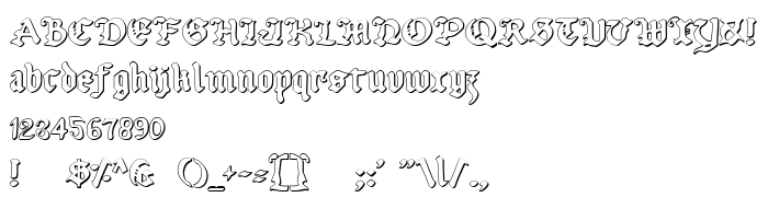 Die Vorschau der Schrift Uberholme Outline