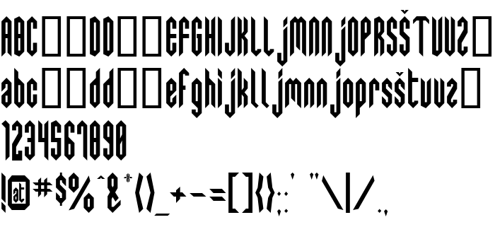Die Vorschau der Schrift SwedieCruel