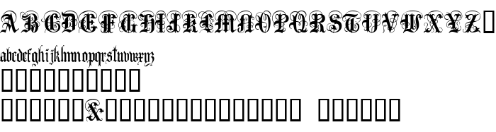 Die Vorschau der Schrift Anglo Text