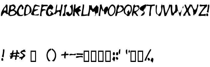 Die Vorschau der Schrift Necrosis