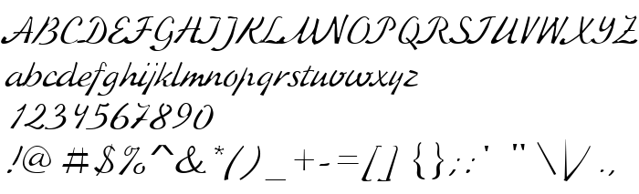 Die Vorschau der Schrift KursivC