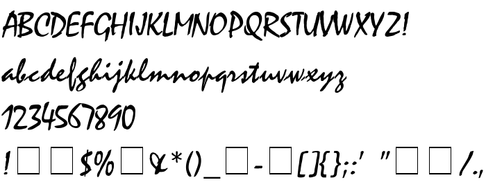 Die Vorschau der Schrift Mistral normal