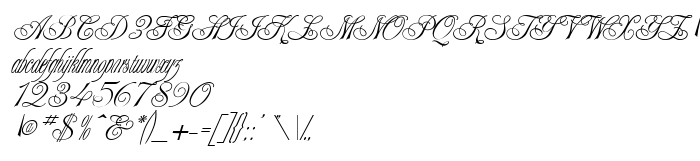 Die Vorschau der Schrift Shampanskoe script