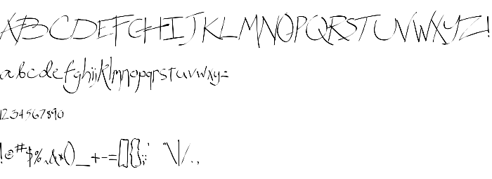 Die Vorschau der Schrift Spitter