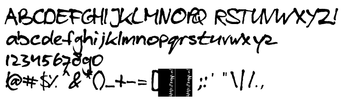 Die Vorschau der Schrift blzee