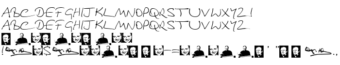 Die Vorschau der Schrift Douglas Adams Hand