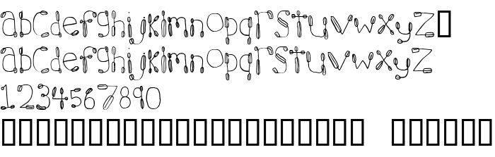 Die Vorschau der Schrift 7 hours
