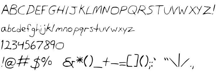 Die Vorschau der Schrift Dan's Hand