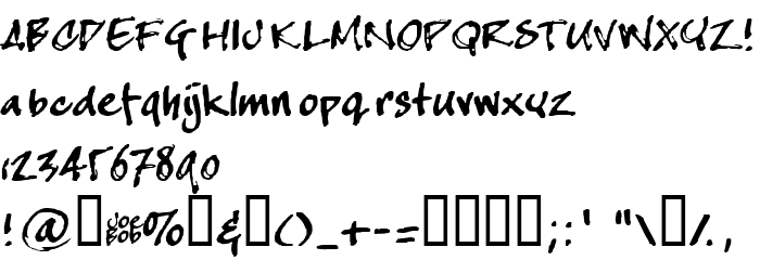 Die Vorschau der Schrift crappyJoe