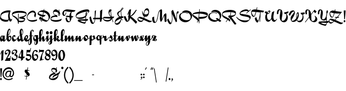 Die Vorschau der Schrift QuigleyWiggly