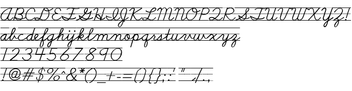 Die Vorschau der Schrift SchoolScriptDashed