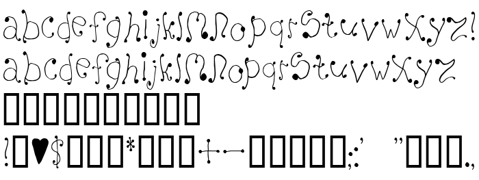 Die Vorschau der Schrift Melanie (Girly)