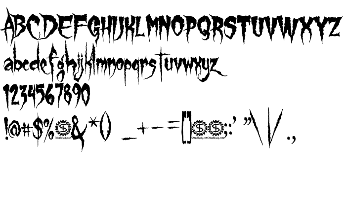 Die Vorschau der Schrift Gypsy Curse