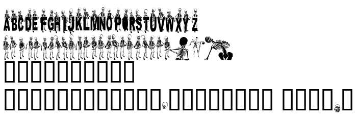 Die Vorschau der Schrift DANCING-DEAD