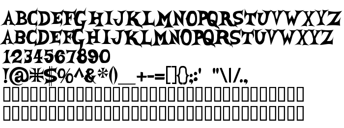 Die Vorschau der Schrift SheCreature