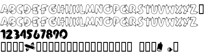 Die Vorschau der Schrift Alpha Sausage