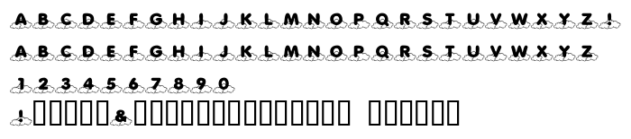Die Vorschau der Schrift KR Cloud Nine