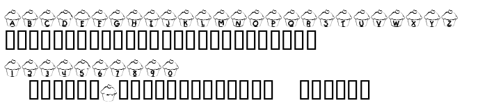 Die Vorschau der Schrift KR Cupcake