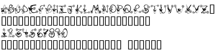Die Vorschau der Schrift Sunflowers