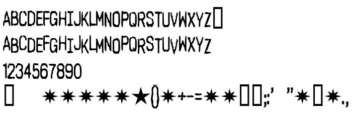 Die Vorschau der Schrift Harsh language AC