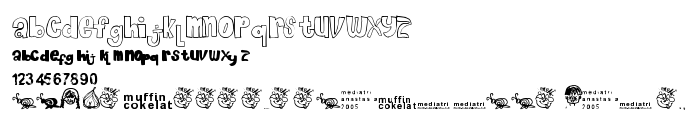 Die Vorschau der Schrift Chocolate_Muffin