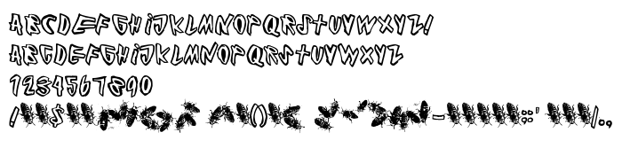 Die Vorschau der Schrift Cockroach