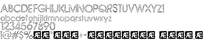 Die Vorschau der Schrift Ravaged By Years (BRK)