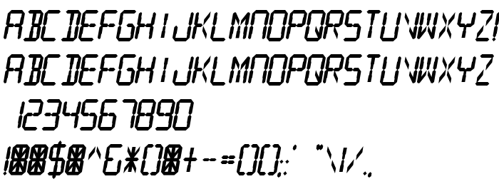 Die Vorschau der Schrift Digital Readout Thick