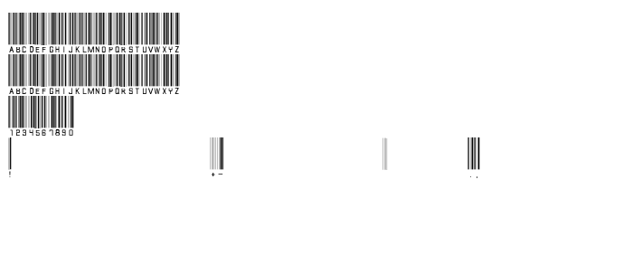 Die Vorschau der Schrift barcode font
