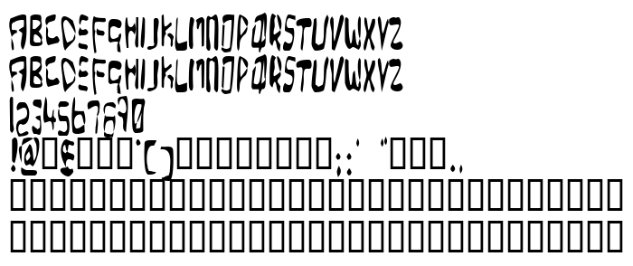 Die Vorschau der Schrift Over Expose