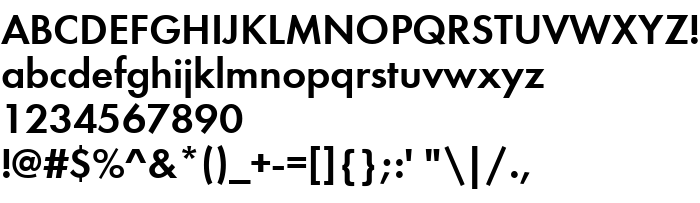 Die Vorschau der Schrift FuturaDemiCTT Normal