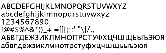 Die Vorschau der Schrift LucidaSanTCY