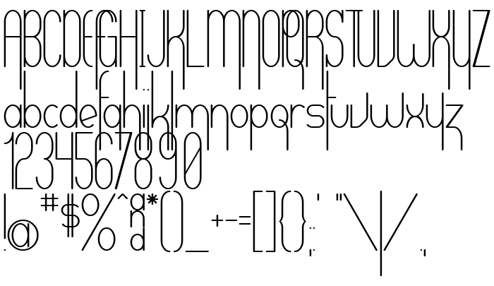 Die Vorschau der Schrift Verticalization