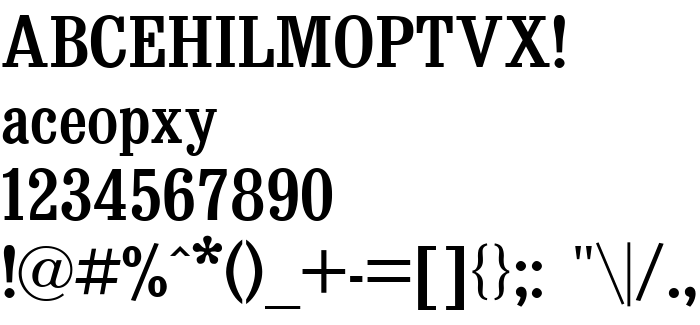 Die Vorschau der Schrift BrickNews