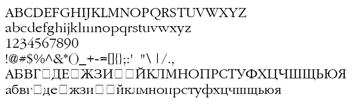 Die Vorschau der Schrift AG_Garamond