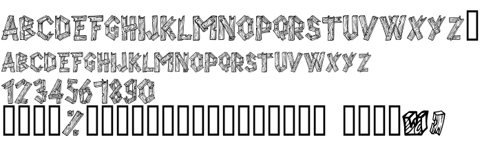 Die Vorschau der Schrift AlphaWood