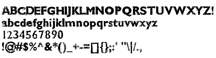 Die Vorschau der Schrift CMDestroyTwo