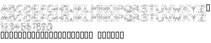 Die Vorschau der Schrift Gauze Strips