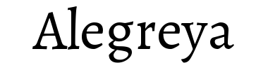 Schrift Alegreya