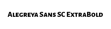 Schrift Alegreya Sans SC ExtraBold