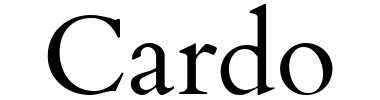 Schrift Cardo