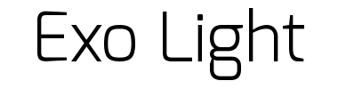 Schrift Exo Light