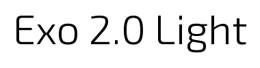 Schrift Exo 2.0 Light