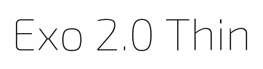 Schrift Exo 2.0 Thin