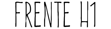Schrift Frente H1