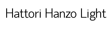 Schrift Hattori Hanzo Light