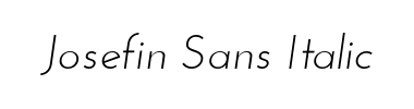Schrift Josefin Sans Italic